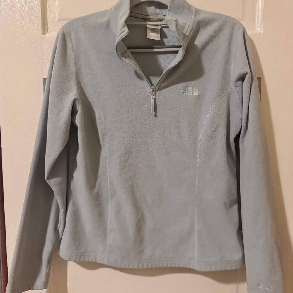 The North Face Women's Light Blue Half-Zip Fleece Pullover